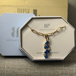 Elegant Blue and Gold Necklace